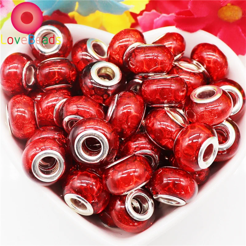 10Pcs New Handmade Resin Muranos Big Hole Spacer Beads Charms Fit Pandora Bracelet Bangle Earrings DIY Pendant Necklace Jewelry
10Pcs New Handmade Resin Muranos Big Hole Spacer Beads Charms Fit Pandora Bracelet Bangle Earrings DIY Pendant Necklace Jewelry