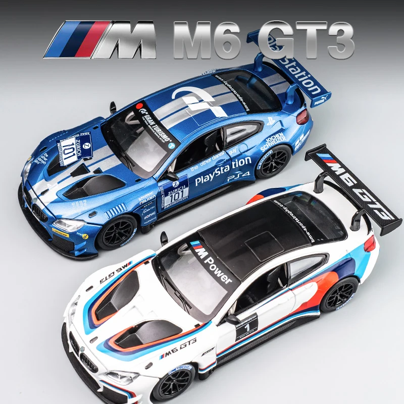 1:24 M6 GT3 Le Mans гоночный автомобиль свободная Регулировка светильник Спорт модель