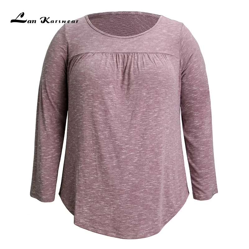 Lan Karswear autumn winter 2019 T-shirts Women Casual Loose Long Sleeve O-neck Woman's Top Plus Size Bottoming shirt 3XL
Lan Karswear autumn winter 2019 T-shirts Women Casual Loose Long Sleeve O-neck Woman's Top Plus Size Bottoming shirt 3XL