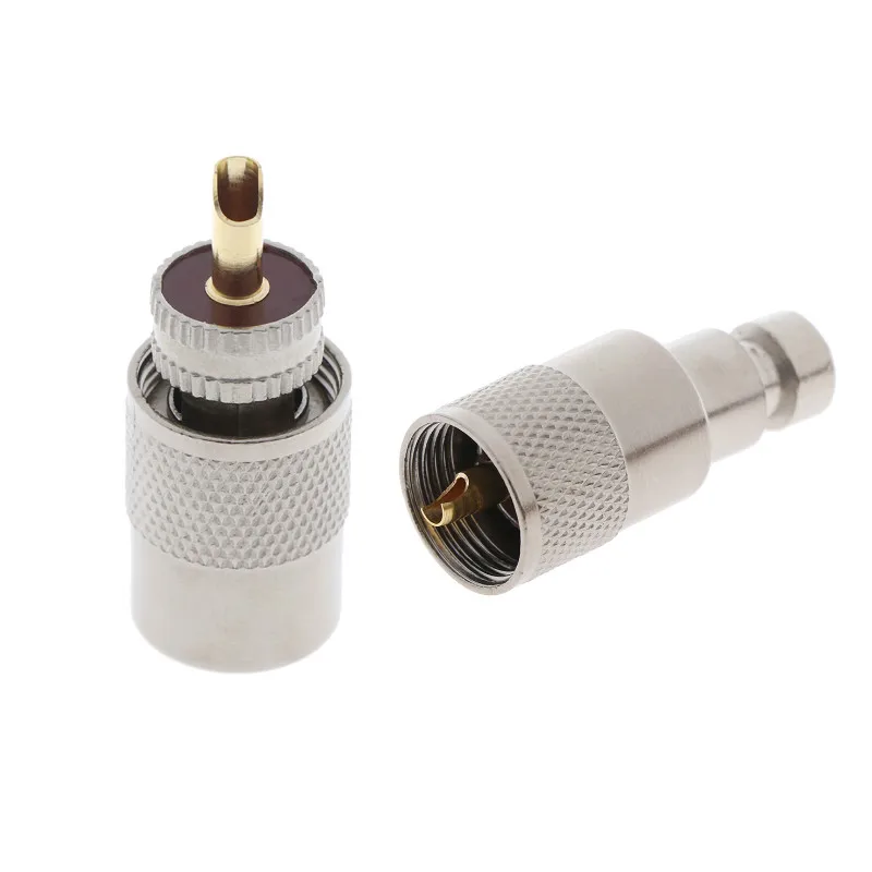 UHF PL259 Male Plug Screwed Coupling Connector RF UHF Coaxial Male PL259 Plug Crimp RG8U RG58-3 4.5*1.5cm
UHF PL259 Male Plug Screwed Coupling Connector RF UHF Coaxial Male PL259 Plug Crimp RG8U RG58-3 4.5*1.5cm