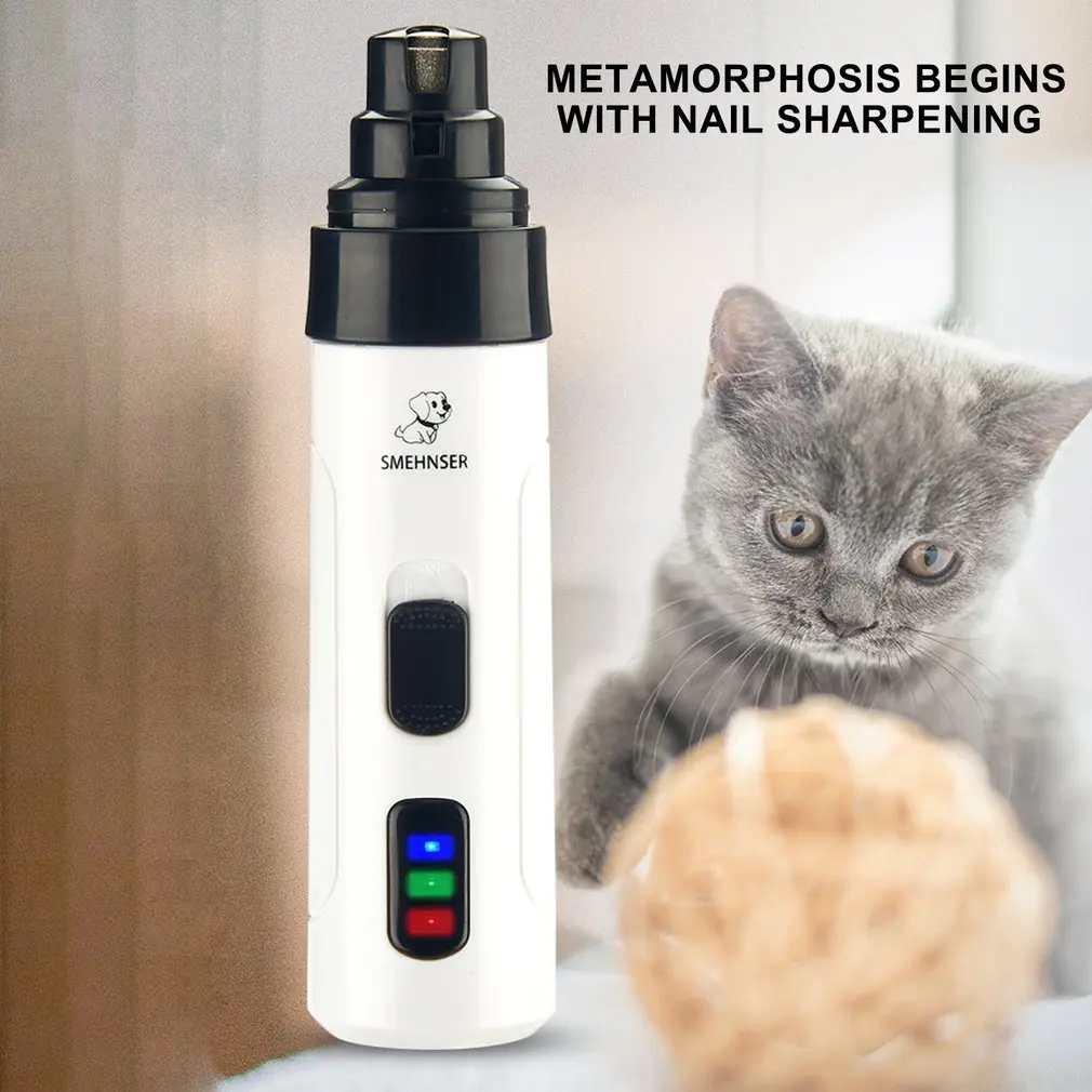 Dog Nail Clipper For Dogs Nail Clippers Pet Grinder Short Nail For Cats Nail Clipper Usb Animal Grooming Trimmer Low Noise