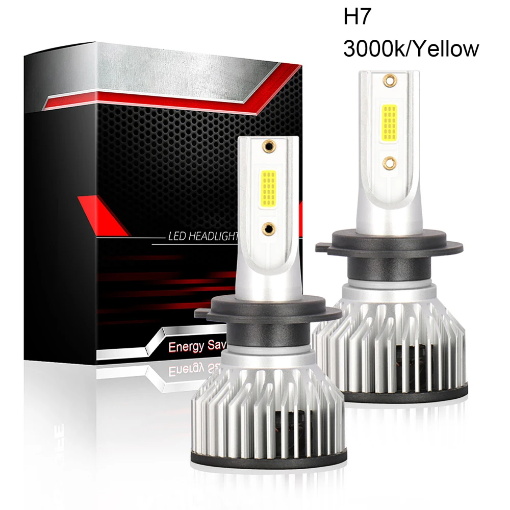 A Pair H7 LED Headlight H7 Yellow Light H7 12V 6000K Driving Lamp 20W/piece Waterproof IP68. High Luminous Universal Car Bright
A Pair H7 LED Headlight H7 Yellow Light H7 12V 6000K Driving Lamp 20W/piece Waterproof IP68. High Luminous Universal Car Bright