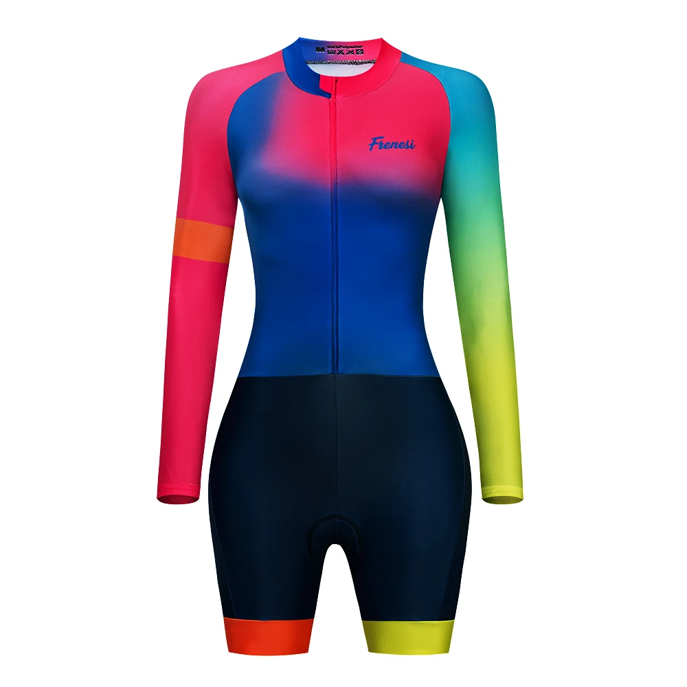 2021 Frenesi New Full-Body Women Jumpsuit Cycling Sport Suit Triathlon Bodysuit Bicycle Long Sleeve Riding Trisuit Gel Skinsuits
2021 Frenesi New Full-Body Women Jumpsuit Cycling Sport Suit Triathlon Bodysuit Bicycle Long Sleeve Riding Trisuit Gel Skinsuits