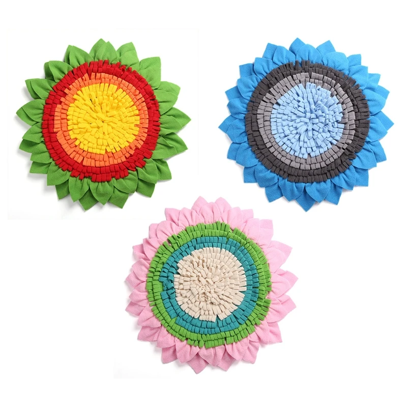 Round Flower Shape Dog Snuffle Feeding Mat Pet Nosework Training Slow Eating
Round Flower Shape Dog Snuffle Feeding Mat Pet Nosework Training Slow Eating