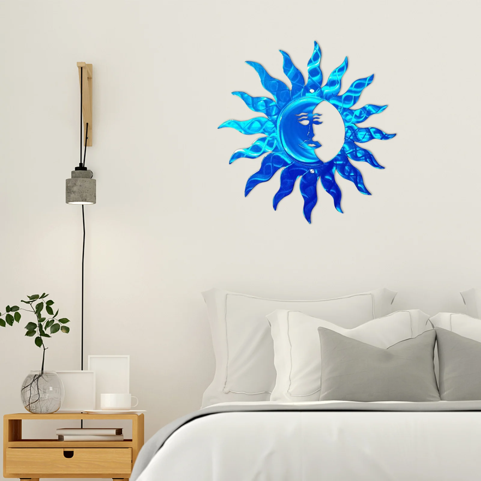Metal Wall Art Sun Moon Statue Hanging Ornament Decoration Decorative Figurine Home Accessories Popular | Дом и сад