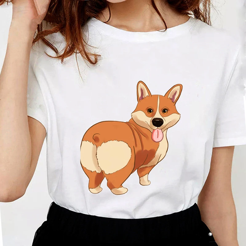 Lus Los Butt Funny Corgi t shirts Printed women Soft Cotton t shirts cute Tops graphic tees female white tshirt Popular
Lus Los Butt Funny Corgi t shirts Printed women Soft Cotton t shirts cute Tops graphic tees female white tshirt Popular