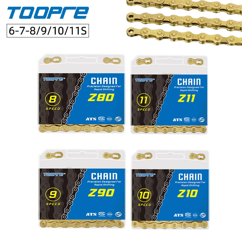 TOOPRE Mountain Bike Chain Z80 Z90 Z10 Z11 Road Bicycle 6/7/8 Speed 9/10/11S Missing Link Variable Speed Chain Full Plating Part
TOOPRE Mountain Bike Chain Z80 Z90 Z10 Z11 Road Bicycle 6/7/8 Speed 9/10/11S Missing Link Variable Speed Chain Full Plating Part