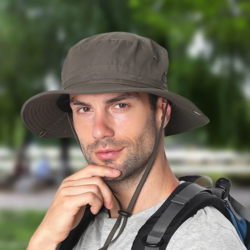 Bucket Hat Water Resistant Quick Drying Adjustable Outdoor Fisherman Cap With Chin String For Fishing Climbing
Bucket Hat Water Resistant Quick Drying Adjustable Outdoor Fisherman Cap With Chin String For Fishing Climbing