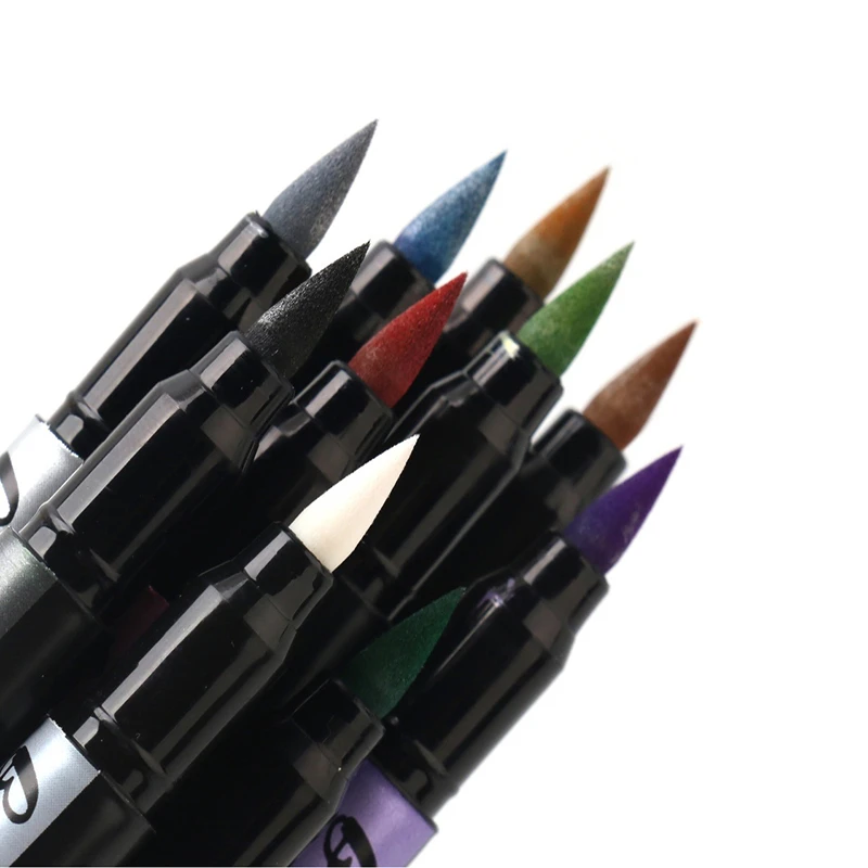 10 Pcs Set 10 Color Brush Metallic Marker Pen 1-7mm Drawing Painting Art Markers Pens Calligraphy Sketching School Supplies
10 Pcs Set 10 Color Brush Metallic Marker Pen 1-7mm Drawing Painting Art Markers Pens Calligraphy Sketching School Supplies