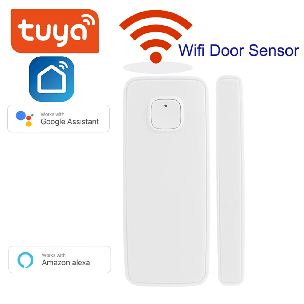 Tuya Smart WiFi датчик для двери дверь открытой/закрытый детекторы Wi-Fi сигнализации