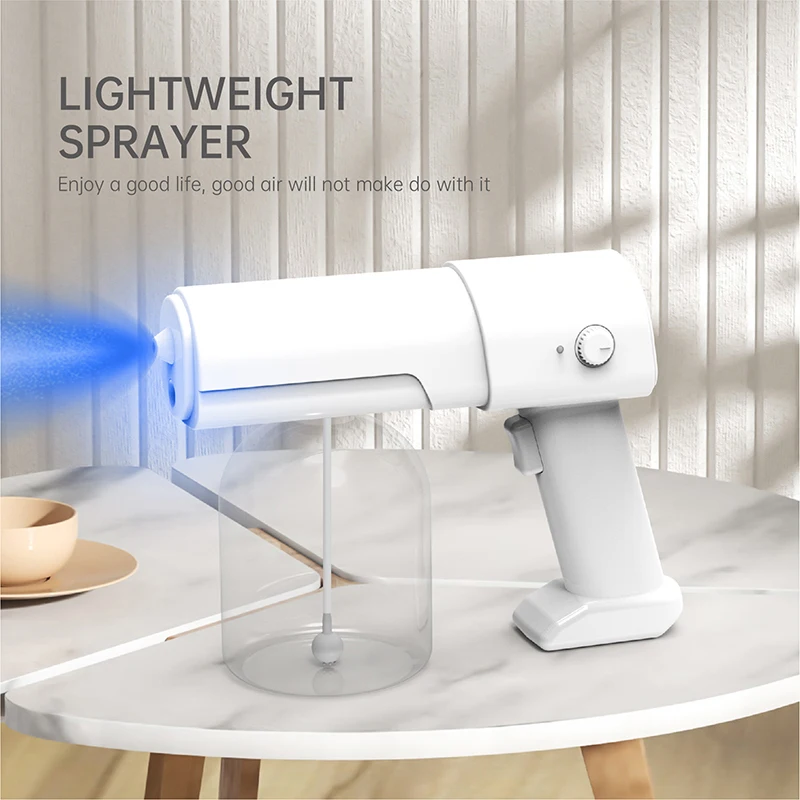500ML Electric Sanitizer Sprayer Adjustable Spray Can Wireless Nano Blue Light Steam Disinfection Gun Humidification Watering
500ML Electric Sanitizer Sprayer Adjustable Spray Can Wireless Nano Blue Light Steam Disinfection Gun Humidification Watering