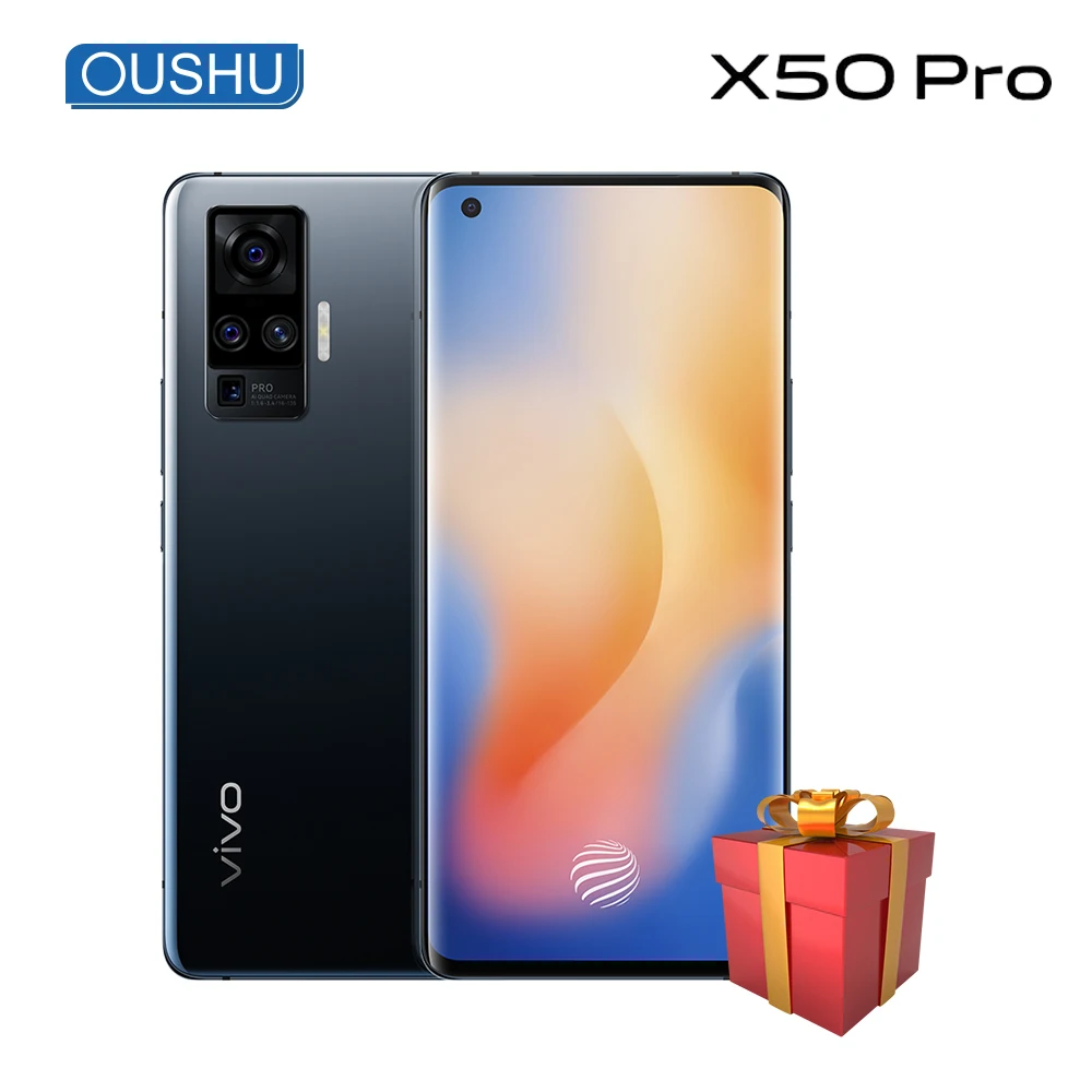 Оригинальный 5G vivo x50 pro 6 56 ''AMOLED экран отпечаток пальца ID Celular 60x Super Zoom 48.0MP 8 Гб 256
