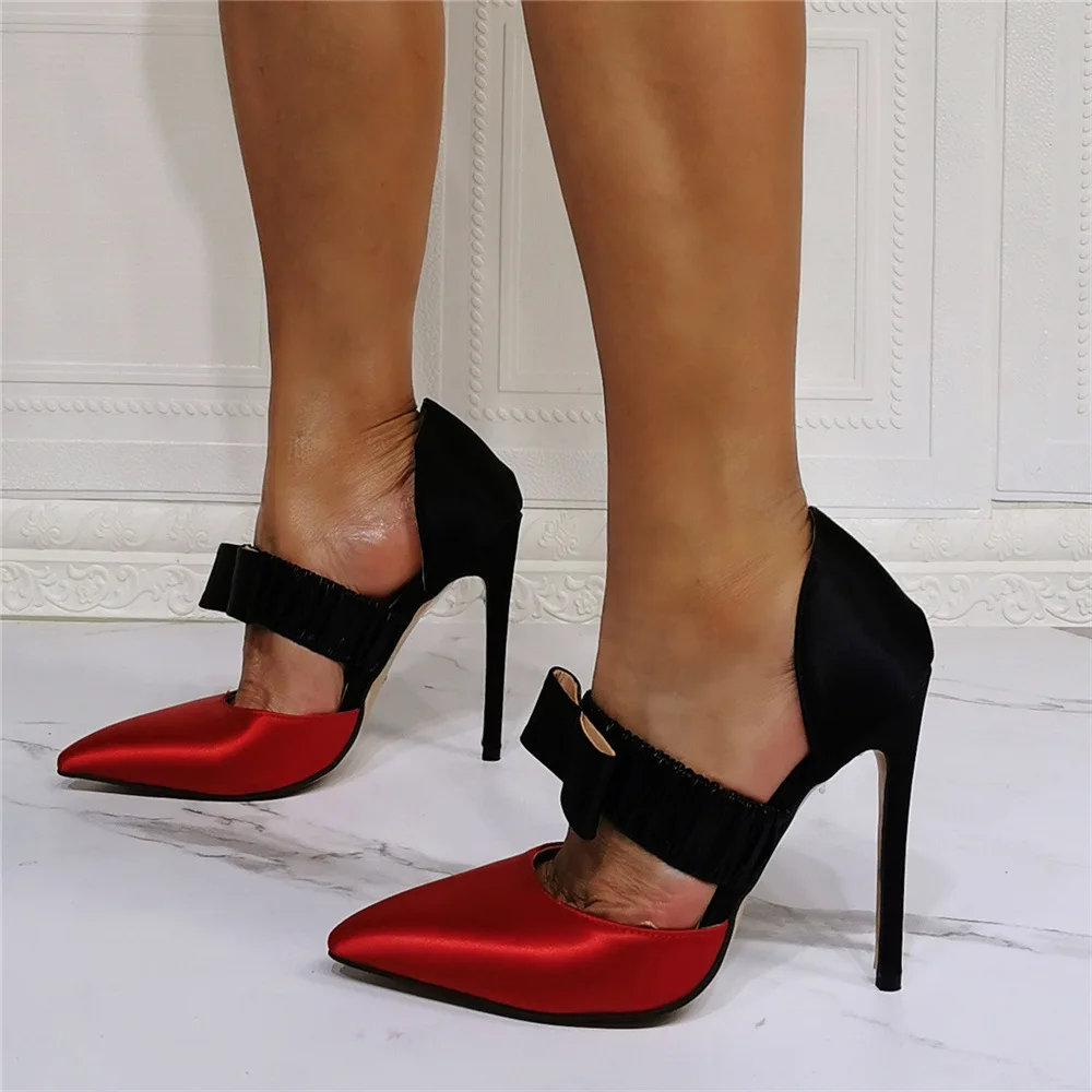 McNabney 2022 New Women Splicing Silk Butterfly-knot Pointed Toe Stiletto Heel Cover Heel Slip on Pumps Hand Made High Heel Shoe
McNabney 2022 New Women Splicing Silk Butterfly-knot Pointed Toe Stiletto Heel Cover Heel Slip on Pumps Hand Made High Heel Shoe