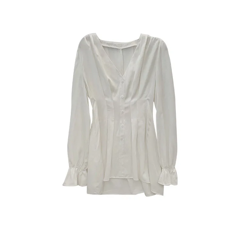 UVRCOS Short Dress Women 2021 Spring Autumn New Fashion Trumpet Sleeve Temperament Dress French Shirt Skirt White Sweet Dress
UVRCOS Short Dress Women 2021 Spring Autumn New Fashion Trumpet Sleeve Temperament Dress French Shirt Skirt White Sweet Dress