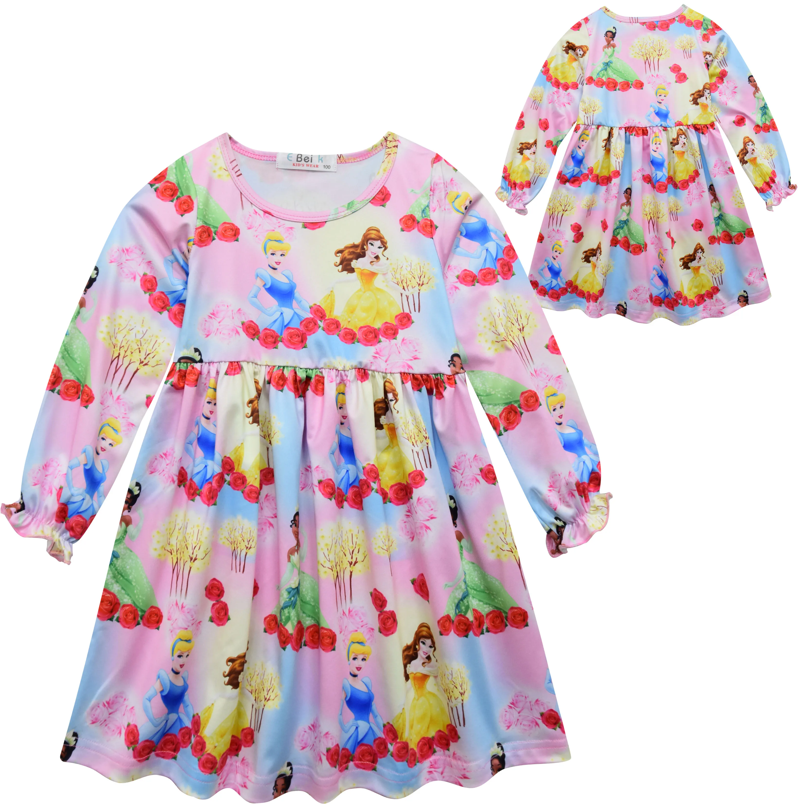 Girl Cartoon Pattern Long Sleeve Dresses Unicorn Princess Dress Shark Dinosaur Girl Printed Dress
Girl Cartoon Pattern Long Sleeve Dresses Unicorn Princess Dress Shark Dinosaur Girl Printed Dress