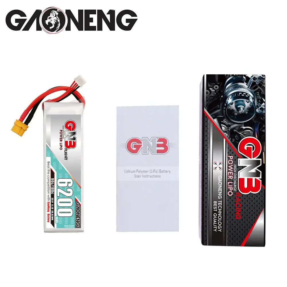 Аккумулятор Gaoneng GNB 11,1 В 6200 мАч 90C 3S T/XT60/XT90/EC5/TRX Plug LiPo для FPV гоночного дрона квадрокоптера, аксессуары, запасные части
Аккумулятор Gaoneng GNB 11,1 В 6200 мАч 90C 3S T/XT60/XT90/EC5/TRX Plug LiPo для FPV гоночного дрона квадрокоптера, аксессуары, запасные части