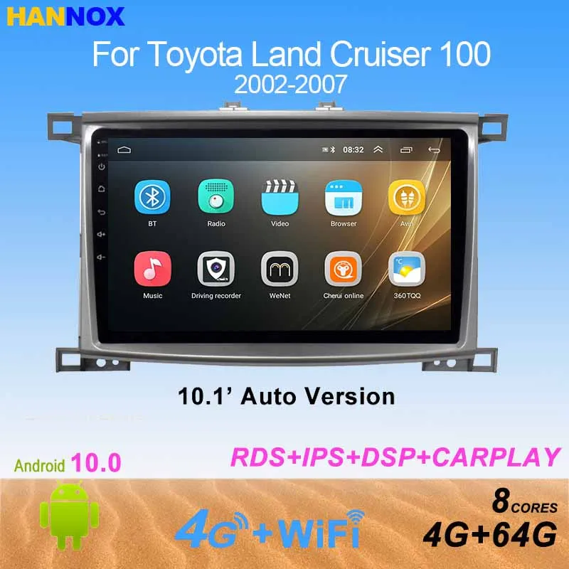 10.1inch Android 11.0 Car Multimedia Player For Toyota Land cruiser 100 2002-2007 Radio Video Navigation DVD GPS head unit
10.1inch Android 11.0 Car Multimedia Player For Toyota Land cruiser 100 2002-2007 Radio Video Navigation DVD GPS head unit