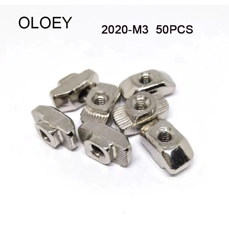 50PCS 2020 European Standard 20-M3 T-nut Hammer Head Fasten Nut 3D Printer Parts Nickel Plated for 20 series Groove
50PCS 2020 European Standard 20-M3 T-nut Hammer Head Fasten Nut 3D Printer Parts Nickel Plated for 20 series Groove