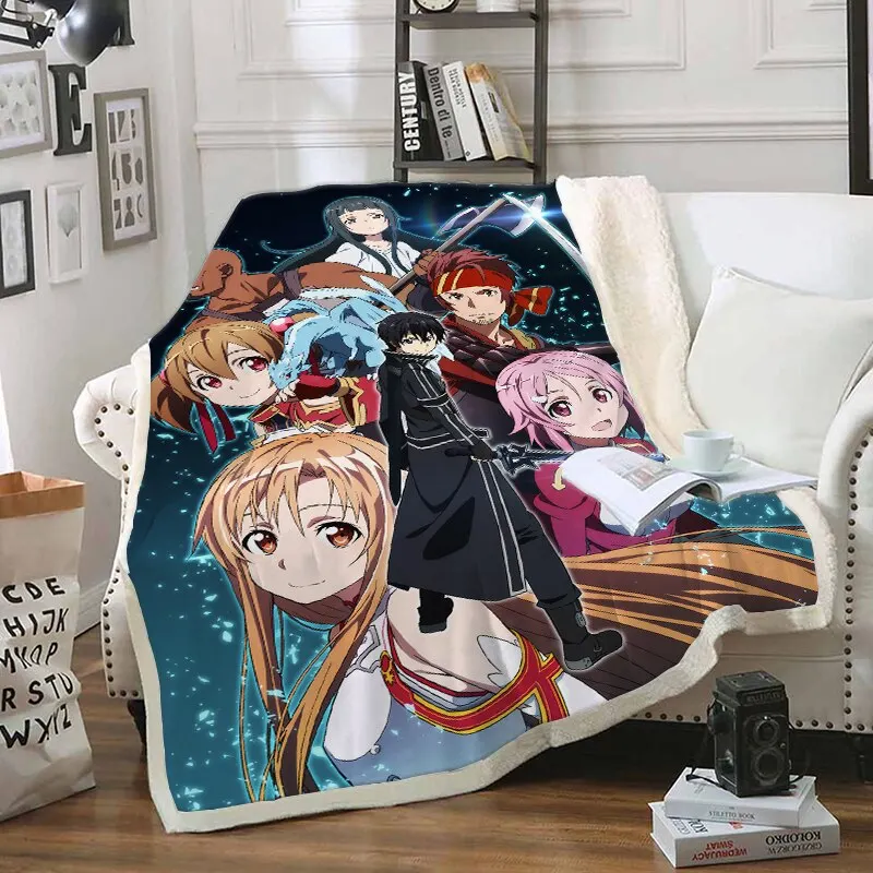 Sword Art Blanket 3D Print Sherpa Blanket on Bed Kids Girl Flower Home Textiles Dreamlike Style 10
Sword Art Blanket 3D Print Sherpa Blanket on Bed Kids Girl Flower Home Textiles Dreamlike Style 10
