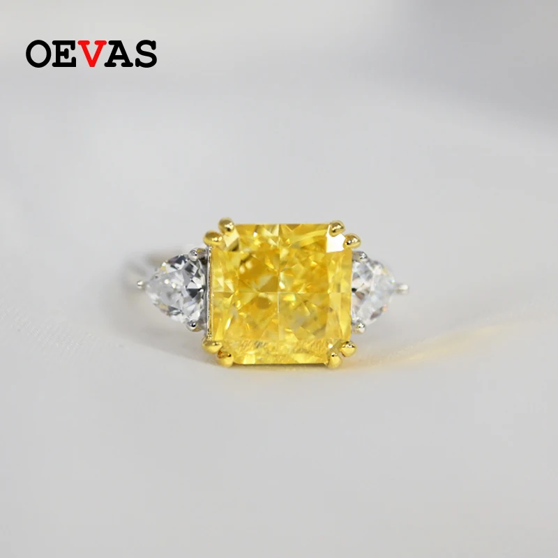 OEVAS 100% 925 Sterling Silver 10MM Created Moissanite Citrine Sapphire Gemstone Wedding Engagement Ring Fine Jewelry Wholesale
OEVAS 100% 925 Sterling Silver 10MM Created Moissanite Citrine Sapphire Gemstone Wedding Engagement Ring Fine Jewelry Wholesale