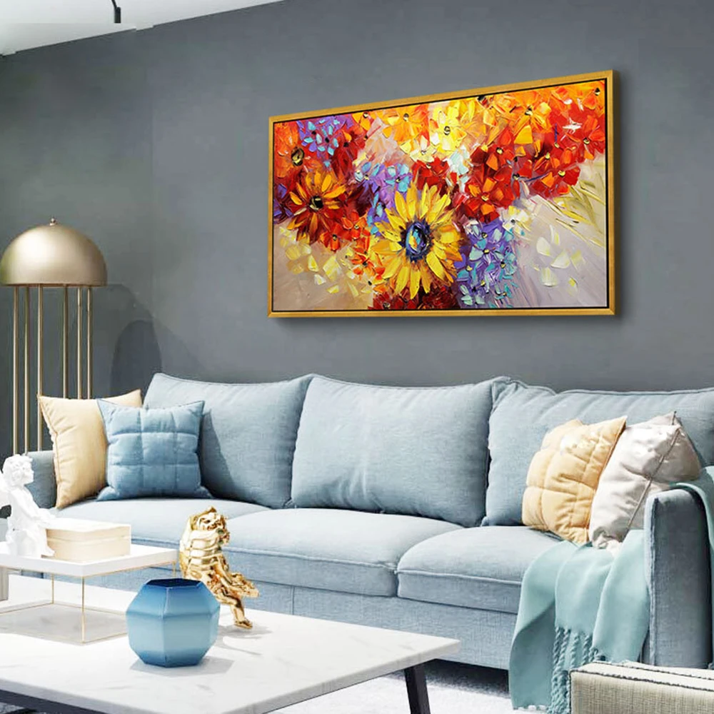 Sunflower Oil Painting Handmade On Canvas Wall Art Picture Modern Abstract Flowers Oil Painting Living Room Bedroom Decoration
Sunflower Oil Painting Handmade On Canvas Wall Art Picture Modern Abstract Flowers Oil Painting Living Room Bedroom Decoration