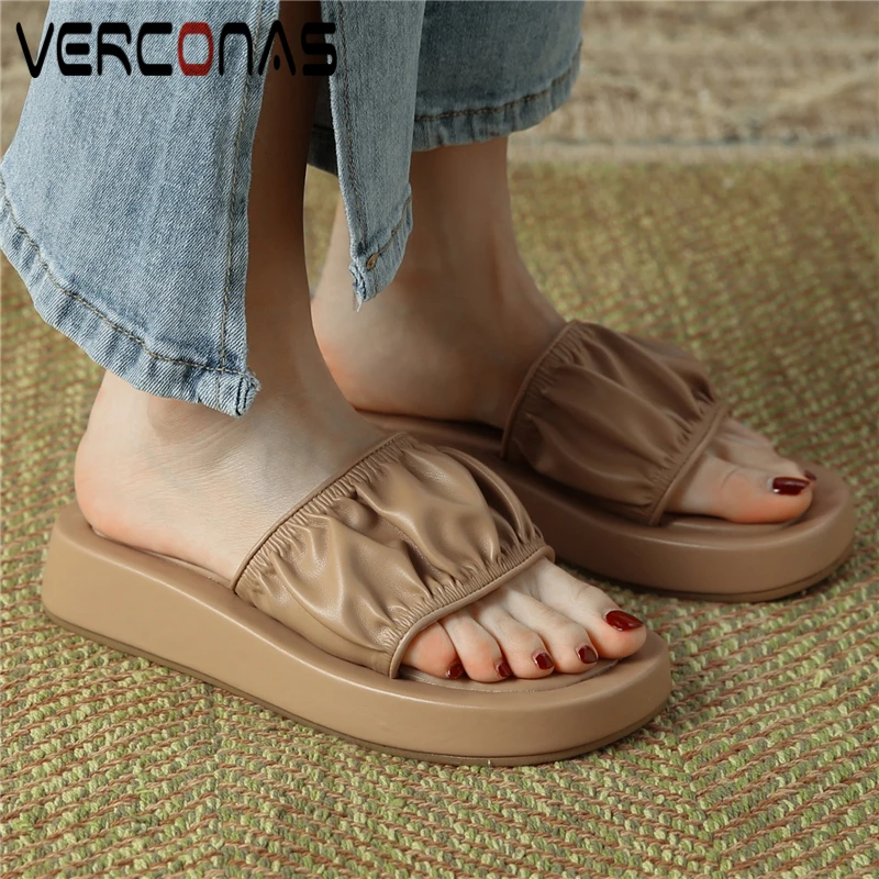 VERCONAS Leisure Summer Women Sandals Fashion Concise Platforms Flats Slippers New Arrival Casual Comfortable Beach Shoes Woman
VERCONAS Leisure Summer Women Sandals Fashion Concise Platforms Flats Slippers New Arrival Casual Comfortable Beach Shoes Woman
