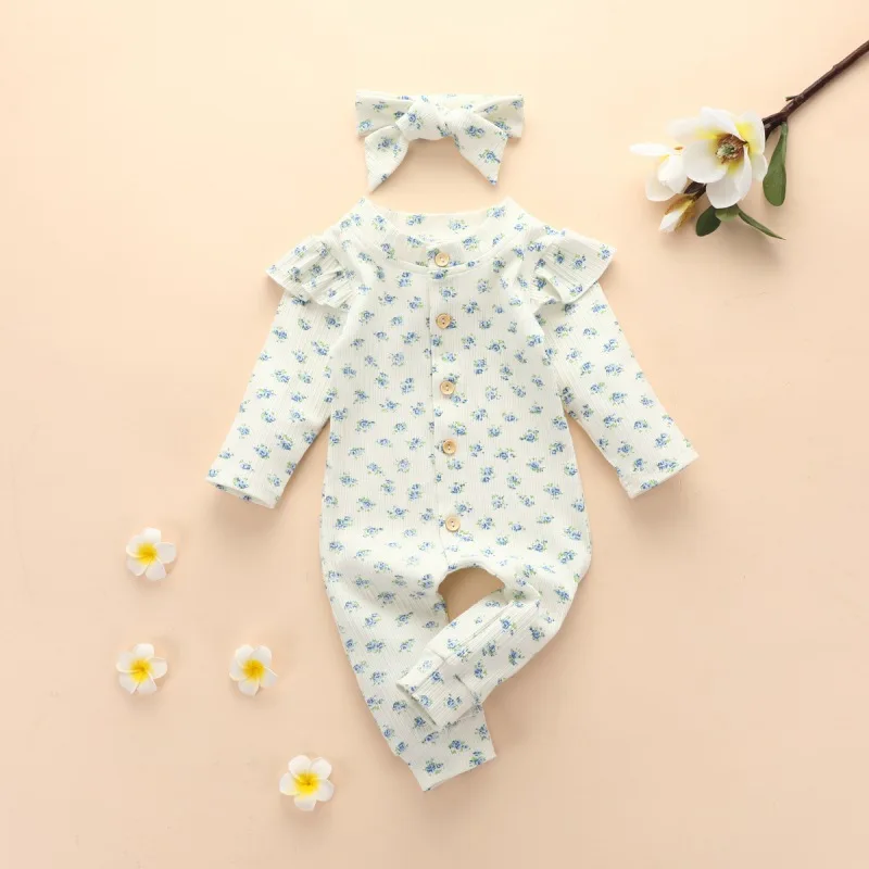 Autumn Baby Casual Romper Set Girl Cotton Infant Floral Print Long Sleeve Bodysuit+Bowknot Headband Hot Sale
Autumn Baby Casual Romper Set Girl Cotton Infant Floral Print Long Sleeve Bodysuit+Bowknot Headband Hot Sale