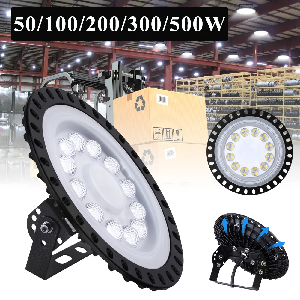 50/100/200/300/500W 110V Ultraslim UFO LED High Bay Light Ceiling Spotlight Industrial Light Super Bright WHITE IP65 Waterproof
50/100/200/300/500W 110V Ultraslim UFO LED High Bay Light Ceiling Spotlight Industrial Light Super Bright WHITE IP65 Waterproof
