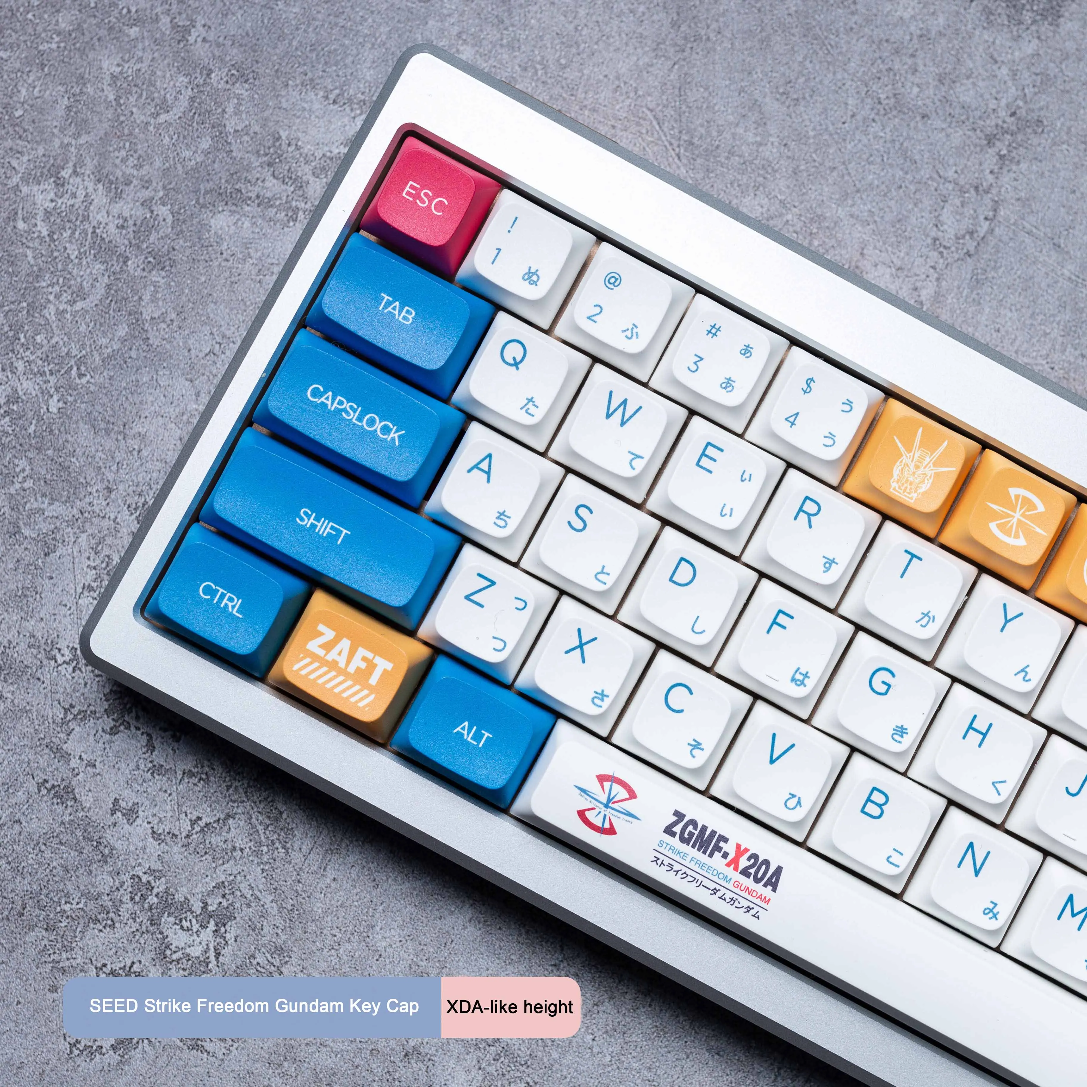 SEED Strike Freedom Gundam keycaps XDA height pbt material Dye sublimation process PBT Sublimation keycaps
SEED Strike Freedom Gundam keycaps XDA height pbt material Dye sublimation process PBT Sublimation keycaps