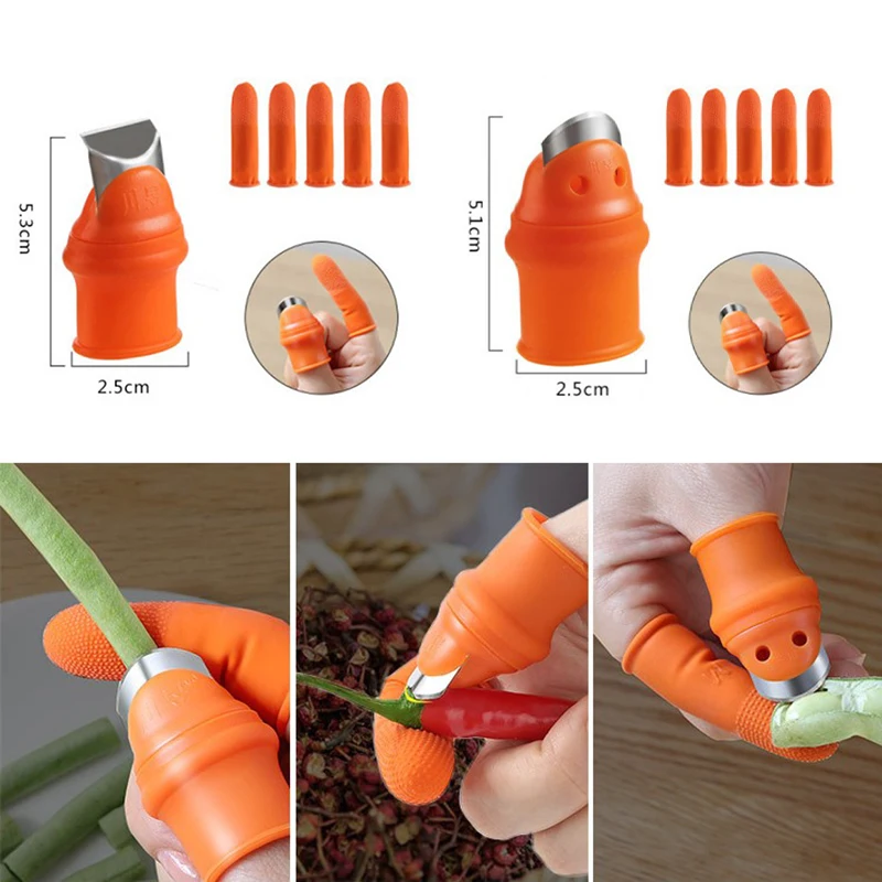 1pc Silicone Finger Protector With Blade For Fruits Vegetable Thumb Finger Knife Gloves Guard Gadgets Kitchen Accessories
1pc Silicone Finger Protector With Blade For Fruits Vegetable Thumb Finger Knife Gloves Guard Gadgets Kitchen Accessories