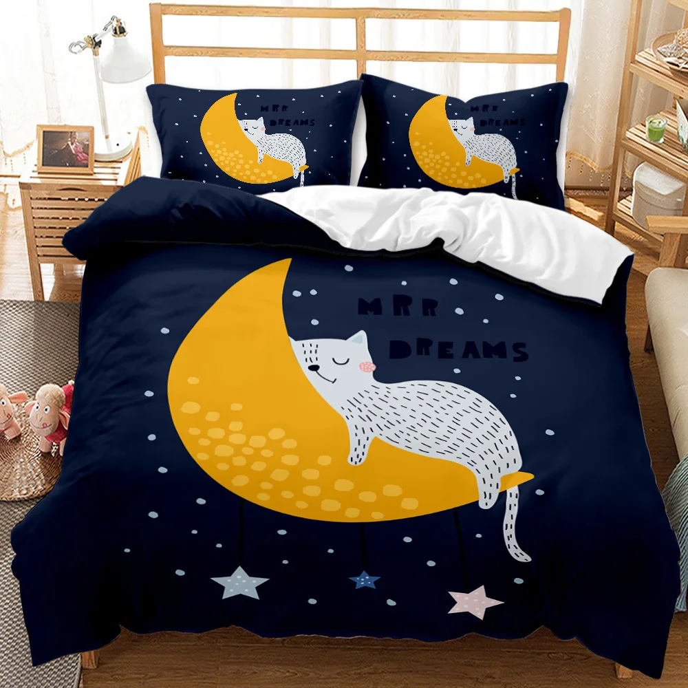Children HD Digital Print Cartoon Cat Style Bedding Sets Duvet Cover+ Pillowcase 2/3pcs Customized bed set US/AU/EU 12 size
Children HD Digital Print Cartoon Cat Style Bedding Sets Duvet Cover+ Pillowcase 2/3pcs Customized bed set US/AU/EU 12 size