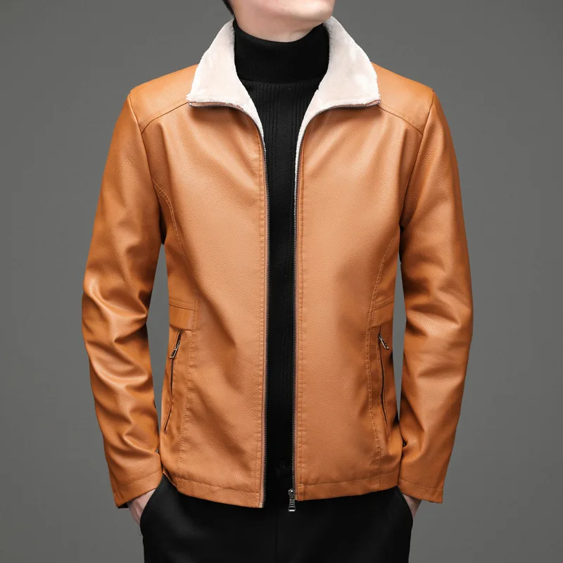 2022 Men's Autumn Velvet Lapel New Leather Coat Youth Handsome Trendy Casual Slim PU Leather Jacket
2022 Men's Autumn Velvet Lapel New Leather Coat Youth Handsome Trendy Casual Slim PU Leather Jacket