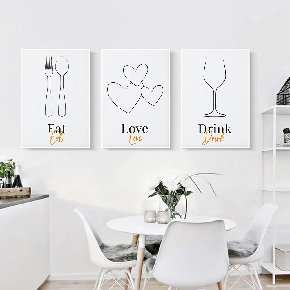 Dining Room Decor Canvas Picture Drink Eat Love Quote Wall Art Kitchen Wall Art Paintings Frameless Poster On The Wall
Dining Room Decor Canvas Picture Drink Eat Love Quote Wall Art Kitchen Wall Art Paintings Frameless Poster On The Wall