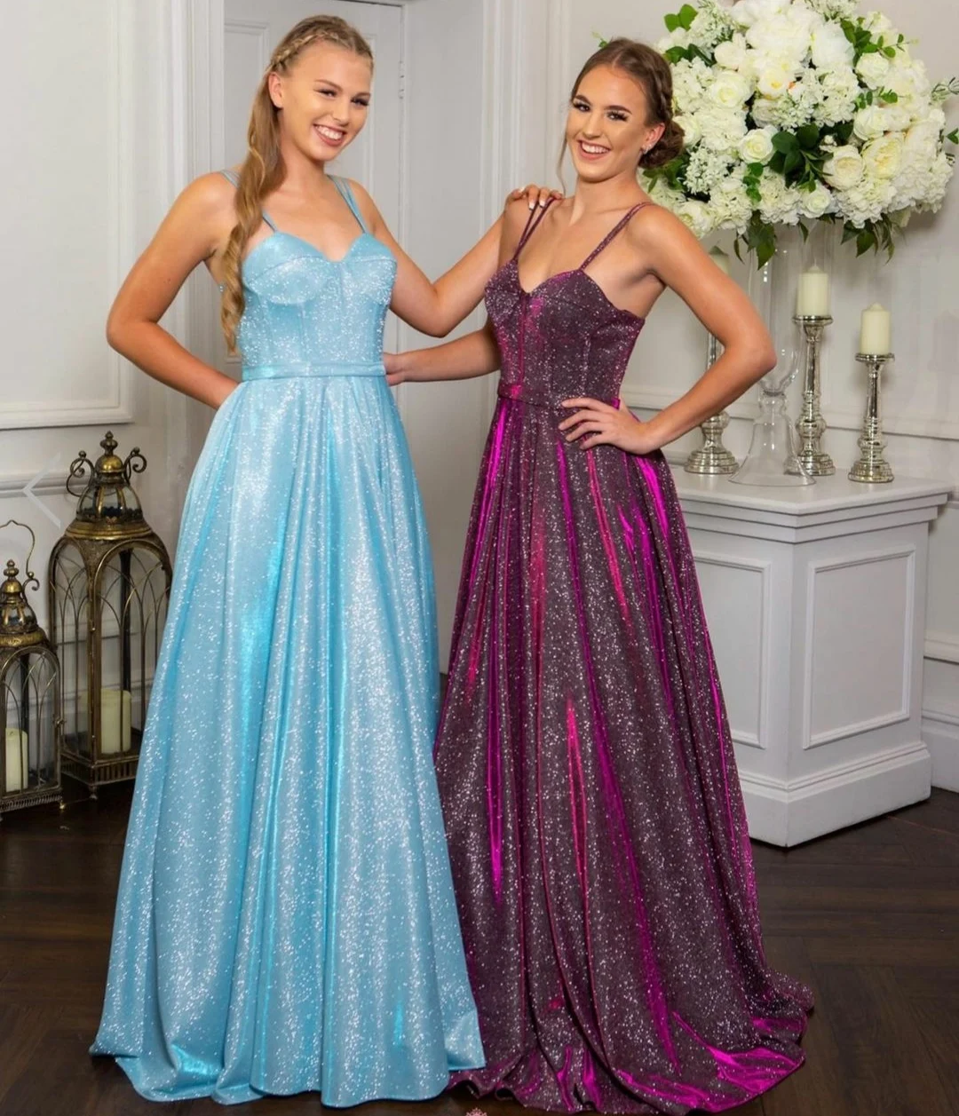 Long Glitter Spagehtti Straps Prom Dresses with Pockets A-Line Corset Back Floor Length Robe De Soiree Formal Party Gown
Long Glitter Spagehtti Straps Prom Dresses with Pockets A-Line Corset Back Floor Length Robe De Soiree Formal Party Gown