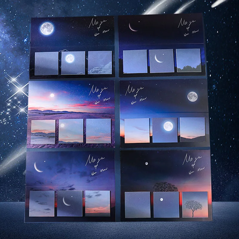 24 pcs/lot Night Sky Moon Star Memo pad Sticky Notes Cute N Times Stationery Label Notepad Bookmark Post school supplies
24 pcs/lot Night Sky Moon Star Memo pad Sticky Notes Cute N Times Stationery Label Notepad Bookmark Post school supplies