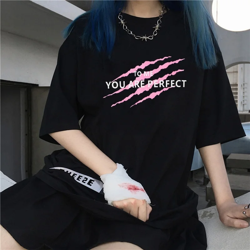 VIP HJN To Me You Are Perfect Graphic Tee New Arrival Harajuku Hipster Punk Style Black Unisex T-Shirt 
VIP HJN To Me You Are Perfect Graphic Tee New Arrival Harajuku Hipster Punk Style Black Unisex T-Shirt