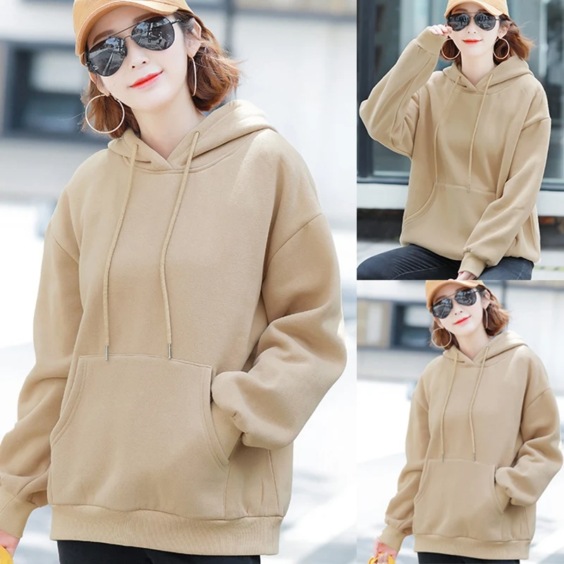 Solid Color Sweatshirts Women Harajuku Hoodie Korean Style Casual Hooded Pullover
Solid Color Sweatshirts Women Harajuku Hoodie Korean Style Casual Hooded Pullover