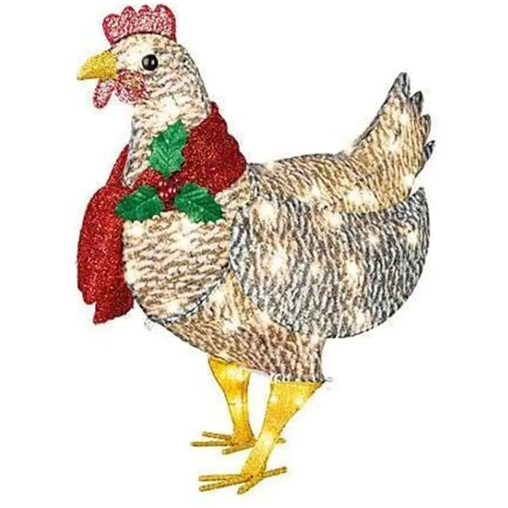 Light-Up Chicken With Scarf LED 3D Resin Chicken Christmas Ornaments Courtyard Decoration Lawn Corridor Ornament
Light-Up Chicken With Scarf LED 3D Resin Chicken Christmas Ornaments Courtyard Decoration Lawn Corridor Ornament