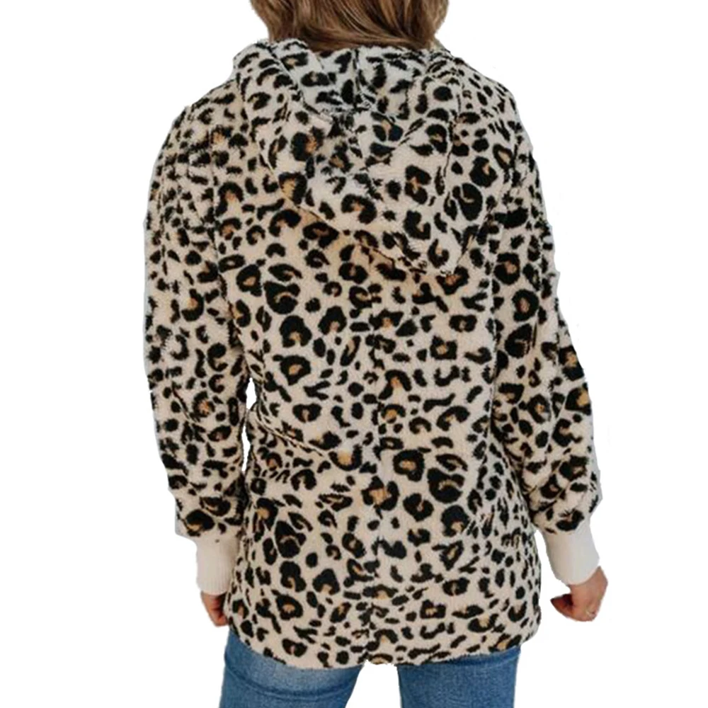Women's Winter Coats for Women Long Sleeve Leopard Print Ladies Cardigan Coat Loose Baggy Flannel Hooded Jacket
Women's Winter Coats for Women Long Sleeve Leopard Print Ladies Cardigan Coat Loose Baggy Flannel Hooded Jacket