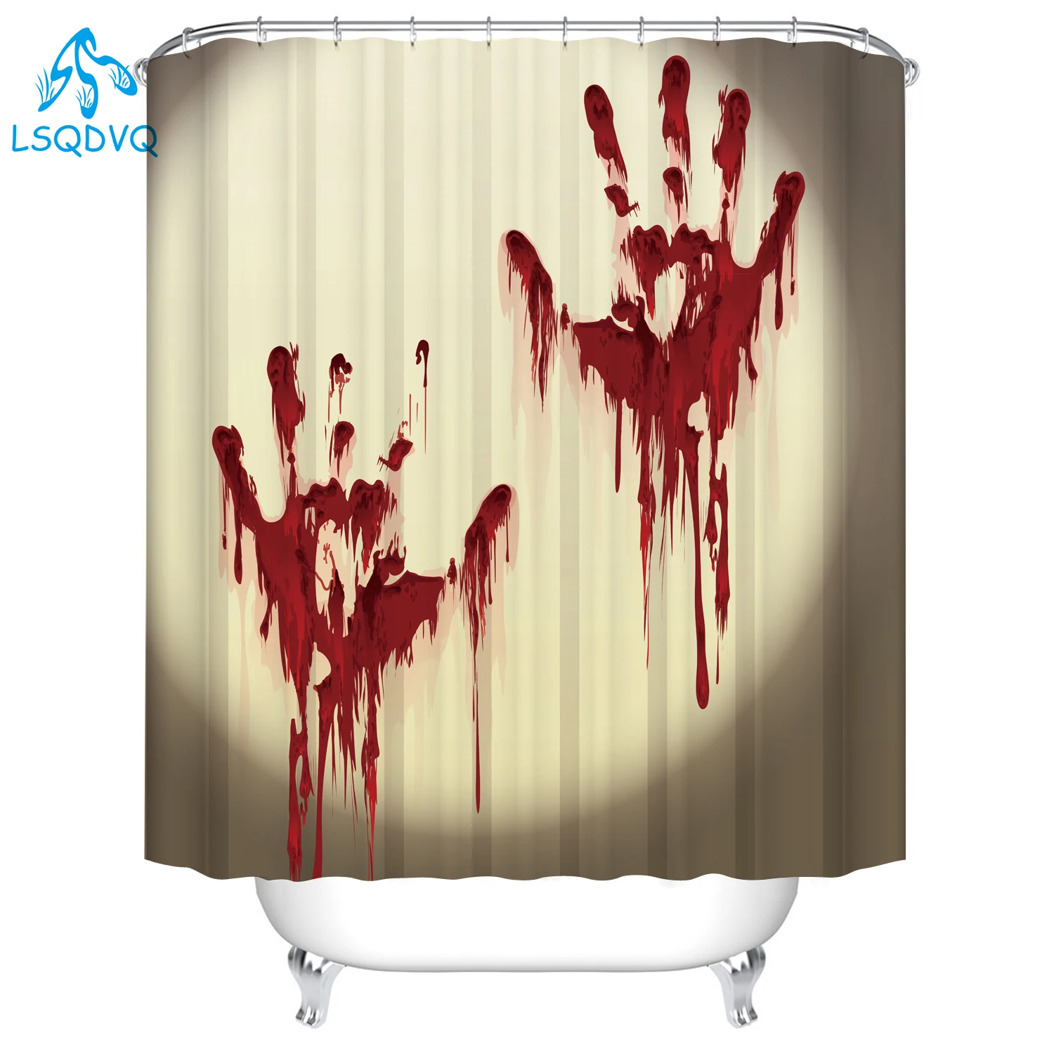 Cartoon Blood Handprint Dog Animals Butterfly Bathroom Shower Curtain Frabic Waterproof Polyester Bath Curtain with Hooks
Cartoon Blood Handprint Dog Animals Butterfly Bathroom Shower Curtain Frabic Waterproof Polyester Bath Curtain with Hooks