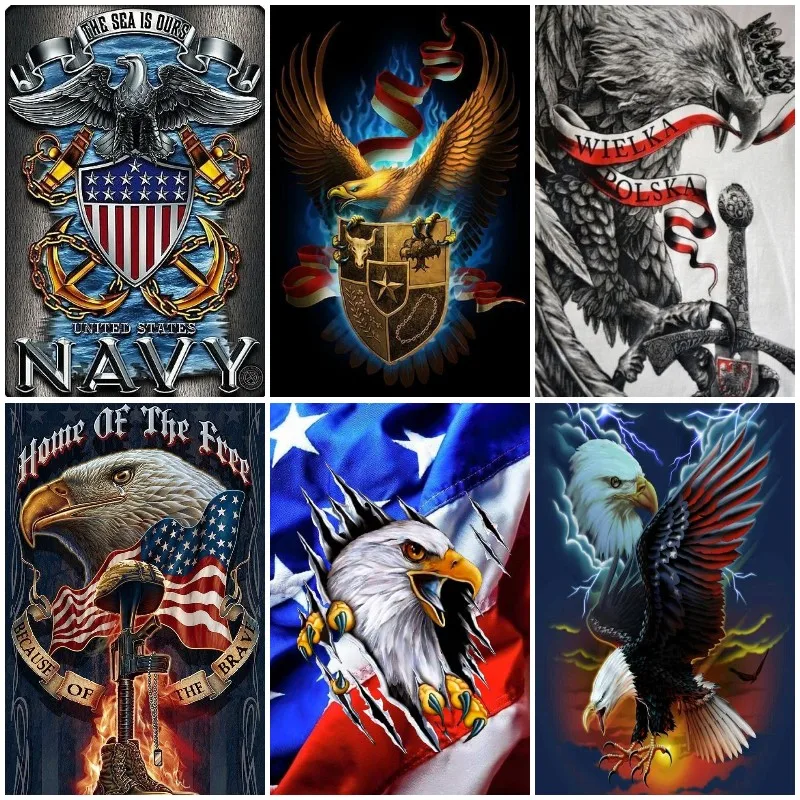 Diy Military American Navy Eagle 5d Full Square Diamond Painting Cross Stitch Kits Art Poster Handicraft For Home Decor
Diy Military American Navy Eagle 5d Full Square Diamond Painting Cross Stitch Kits Art Poster Handicraft For Home Decor
