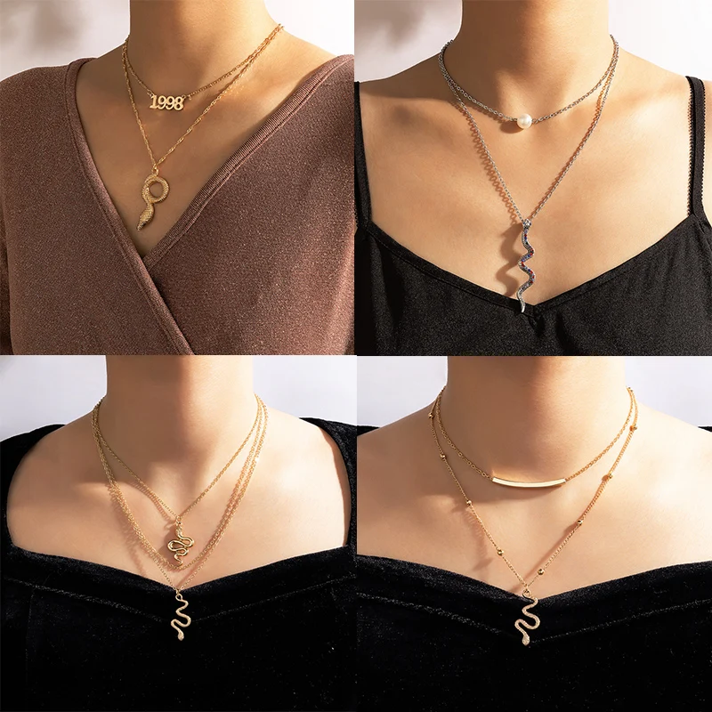 docona Bohemia Colorful Rhinestone Snake Pendant Necklace for Women Trendy Shell Pearl Metal Chain Necklace Jewelry Gift Collar
docona Bohemia Colorful Rhinestone Snake Pendant Necklace for Women Trendy Shell Pearl Metal Chain Necklace Jewelry Gift Collar