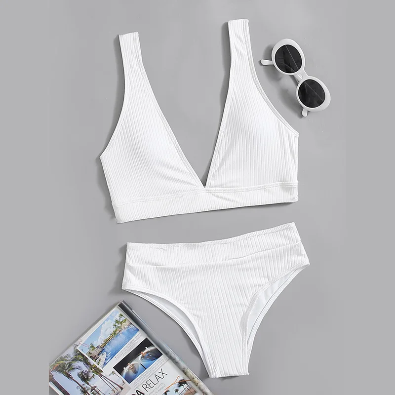 2021 Summer Solid Bikini Set Two Piece Swimsuit Women High Waist Deep-V Beachwear Bathing Suit Monokini
2021 Summer Solid Bikini Set Two Piece Swimsuit Women High Waist Deep-V Beachwear Bathing Suit Monokini