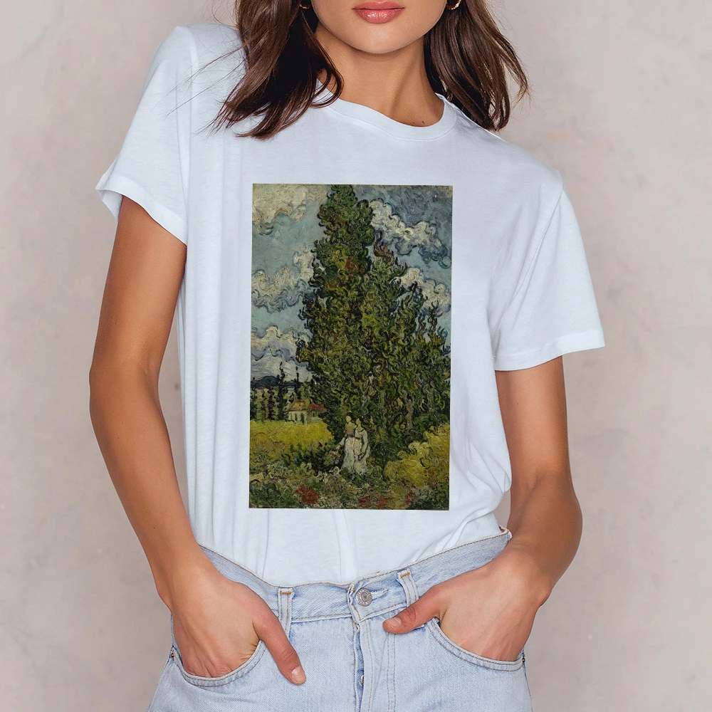 Summer Van Gogh Art Oil Print T Shirt Women Femme Ulzzang Tshirt Harajuku Grunge T-shirt Tee Graphic Female Top Shirts Animal
Summer Van Gogh Art Oil Print T Shirt Women Femme Ulzzang Tshirt Harajuku Grunge T-shirt Tee Graphic Female Top Shirts Animal