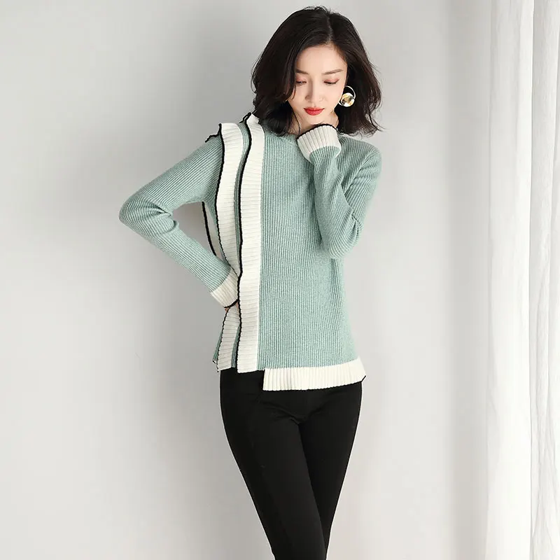 New arrival autumn & spring ladies fashion patchwork casual slim sweater tops pullovers
New arrival autumn & spring ladies fashion patchwork casual slim sweater tops pullovers