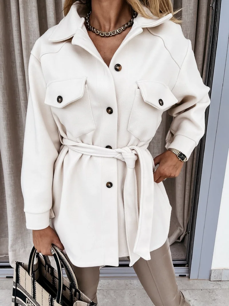 2021 Fashion Women Blends New Autumn Casual Lapel Single Breasted Solid Color Pocket Woolen Loose Coat Long Sleeve Blends
2021 Fashion Women Blends New Autumn Casual Lapel Single Breasted Solid Color Pocket Woolen Loose Coat Long Sleeve Blends