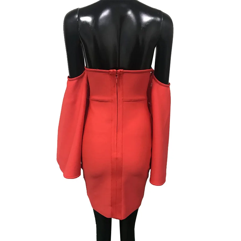 New Arrival Bandage Dress 2020 Long Sleeves Off Shoulder Sexy Mini Party Red Dress for Celebrity
New Arrival Bandage Dress 2020 Long Sleeves Off Shoulder Sexy Mini Party Red Dress for Celebrity