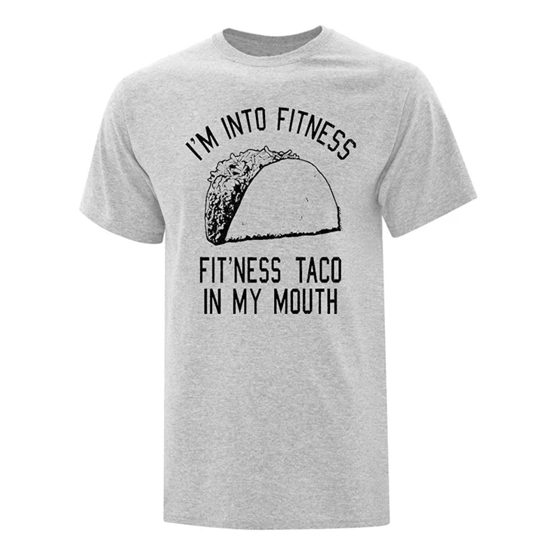 2021 Summer Men's T-shirt I'M INTO FITNESS FIT'NESS TACO IN MY MOUTH Fun Food Printing Casual Cotton O-neck Oversized T-shirt
2021 Summer Men's T-shirt I'M INTO FITNESS FIT'NESS TACO IN MY MOUTH Fun Food Printing Casual Cotton O-neck Oversized T-shirt