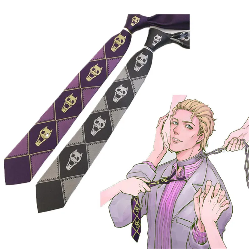 Anime necktie JoJo Bizarre Adventure KILLER QUEEN Kira Yoshikage Skull Neck Tie Cosplay Costumes Accessories man woman
Anime necktie JoJo Bizarre Adventure KILLER QUEEN Kira Yoshikage Skull Neck Tie Cosplay Costumes Accessories man woman