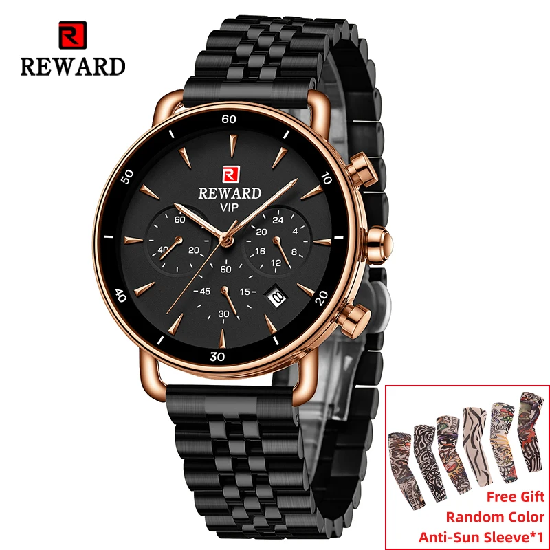 New Reward Men Wristwatch Quartz Wrist Watch Chronograph Luminous Waterproof Stainless Steel Gift for Father Brother Boyfriends
New Reward Men Wristwatch Quartz Wrist Watch Chronograph Luminous Waterproof Stainless Steel Gift for Father Brother Boyfriends